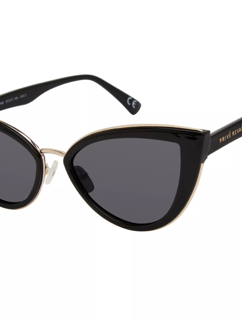 NWT Prive Revaux Women's Black Cat Eye Sunglasses